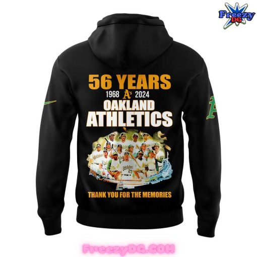 Oakland Athletics 56 Years 2024 Black Hoodie