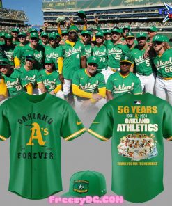 Oakland Athletics 56 Years 2024 Black Hoodie