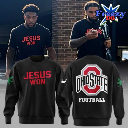 Ohio State Buckeye Jesus Won 2024 Black Sweatshirt