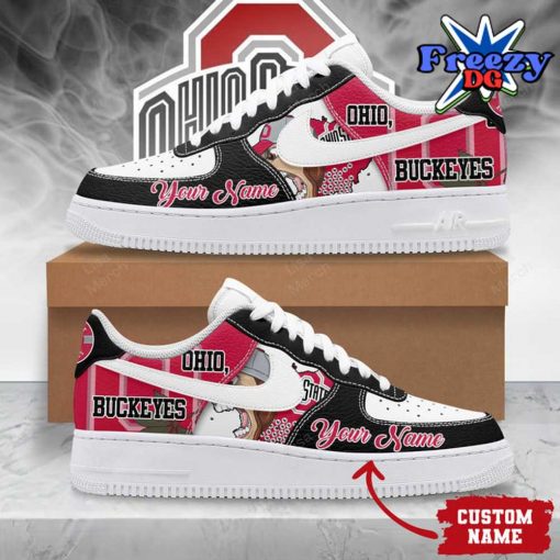 Ohio State Buckeyes Custom Name Nike Air Force 1