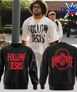 Ohio State Buckeyes Follow Jesus 2024 Black Sweatshirt