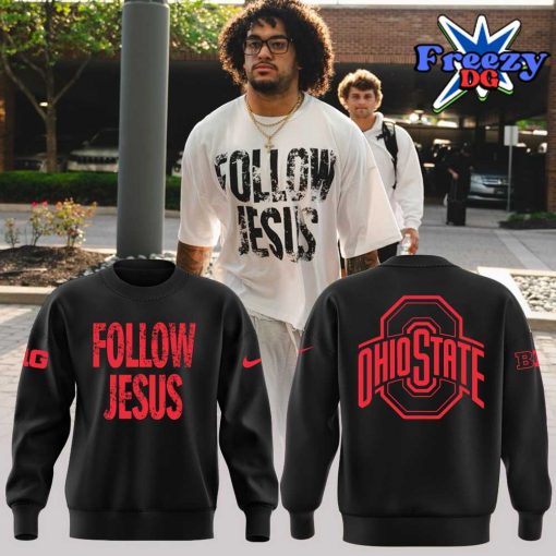 Ohio State Buckeyes Follow Jesus 2024 Black Sweatshirt