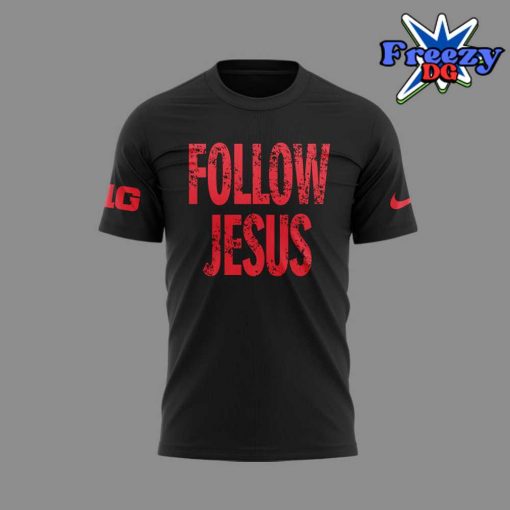 Ohio State Buckeyes Follow Jesus 2024 Black T-Shirt