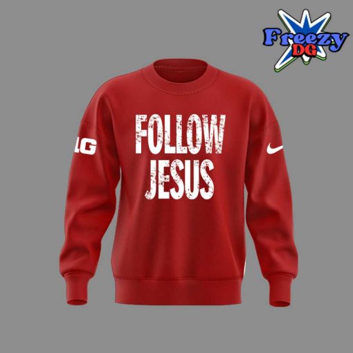 Ohio State Buckeyes Follow Jesus 2024 Red Sweatshirt