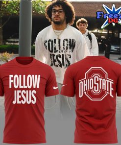 Ohio State Buckeyes Follow Jesus 2024 White Sweatshirt