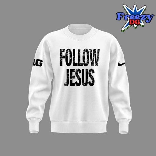 Ohio State Buckeyes Follow Jesus 2024 White Sweatshirt