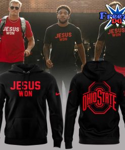 Ohio State Buckeyes Jesus Won 2024 White T-Shirt