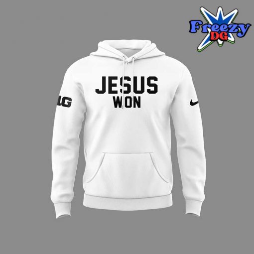 Ohio State Buckeyes Jesus Won 2024 White Hoodie