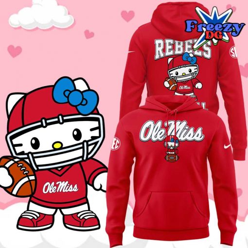 Ole Miss Rebels x Hello Kitty 2024 Red Hoodie