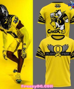 Oregon Ducks Stomp Out Cancer 2024 White Sweatshirt