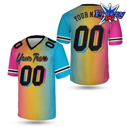 Personalized Team Rainbow Football Jersey