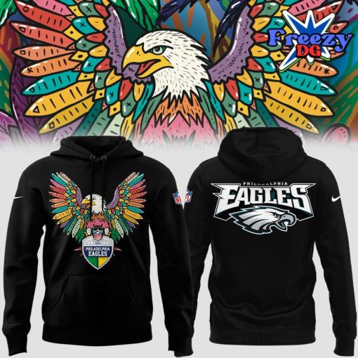 Philadelphia Eagles Wings 2024 Black Hoodie