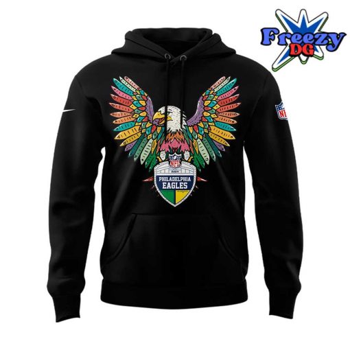 Philadelphia Eagles Wings 2024 Black Hoodie