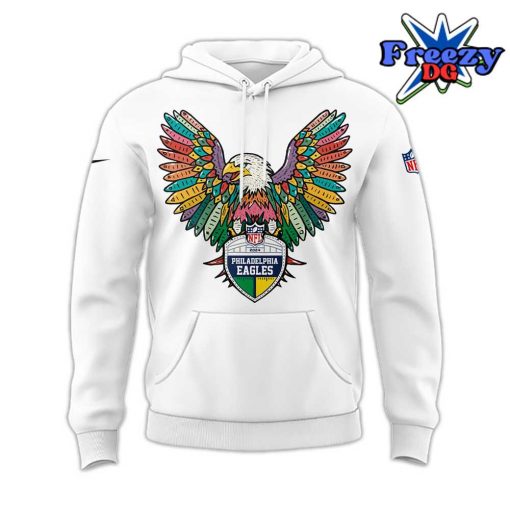 Philadelphia Eagles Wings 2024 White Hoodie