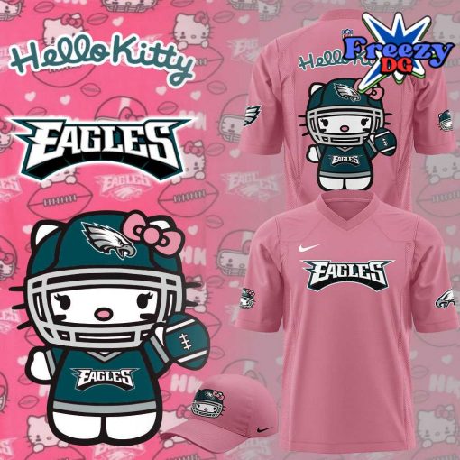 Philadelphia Eagles x Hello Kitty Night 2024 Pink Football Jersey