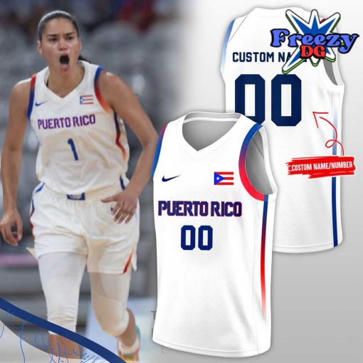 Puerto Rico Basketball Olympic Paris 2024 White Jersey