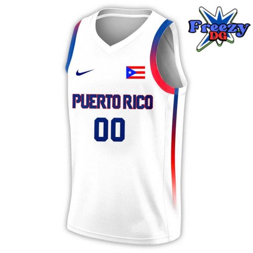 Puerto Rico Basketball Olympic Paris 2024 White Jersey