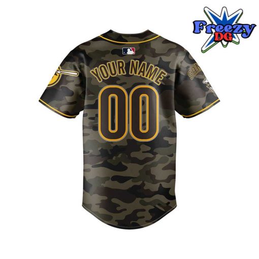 San Diego Padres Camo 2024 Custom Baseball Jersey