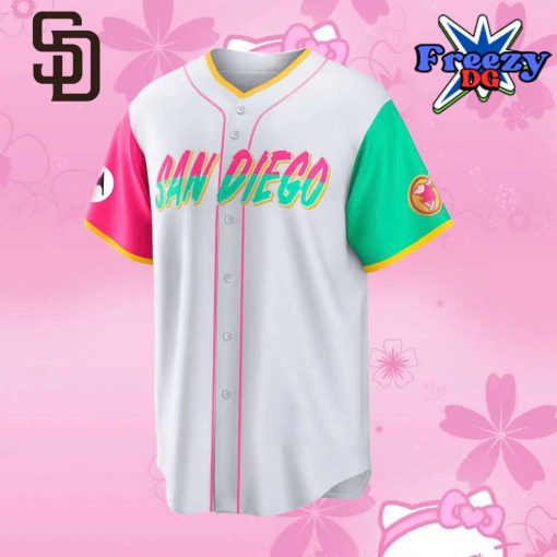 San Diego Padres Hello Kitty 50th Anniversary Baseball Jersey