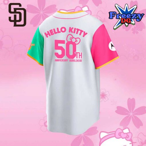 San Diego Padres Hello Kitty 50th Anniversary Baseball Jersey