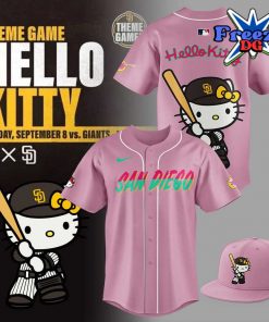 San Diego Padres x Hello Kitty 2024 Pink Baseball Jersey