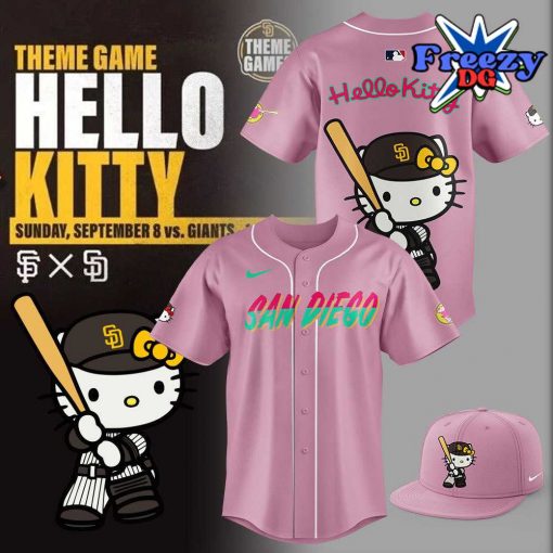 San Diego Padres x Hello Kitty 2024 Pink Baseball Jersey