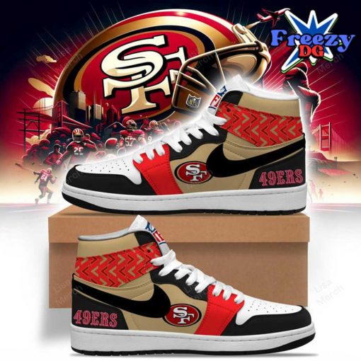 San Francisco 49ers Football Nike Air Jordan 1 Sneaker