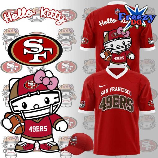 San Francisco 49ers x Hello Kitty 2024 Football Jersey