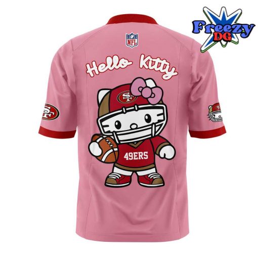 San Francisco 49ers x Hello Kitty 2024 Pink Football Jersey