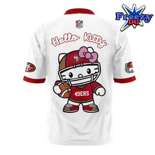 San Francisco 49ers x Hello Kitty 2024 White Football Jersey