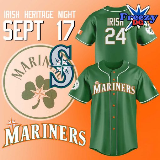 Seattle Mariners Irish Heritage Night 2024 Baseball Jersey