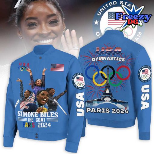 Simone Biles The GOAT Paris 2024 Baseball Jacket