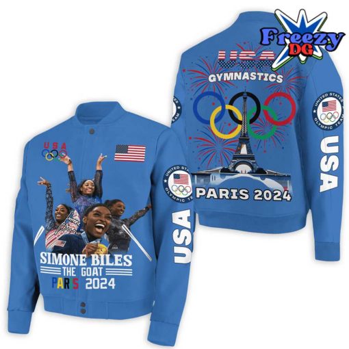 Simone Biles The GOAT Paris 2024 Baseball Jacket