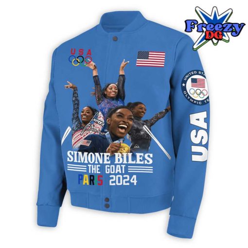 Simone Biles The GOAT Paris 2024 Baseball Jacket