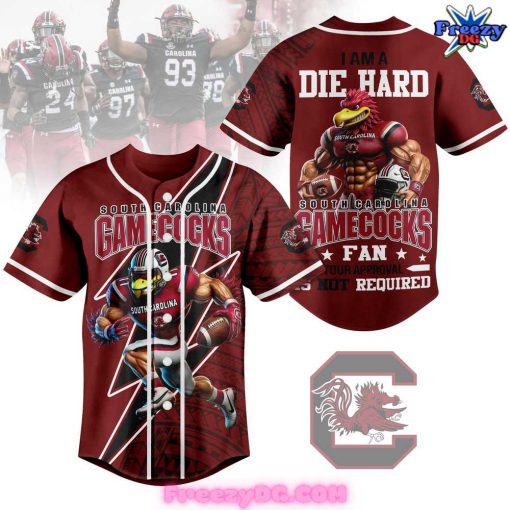 South Carolina Gamecocks Die Hard Fan Baseball Jersey