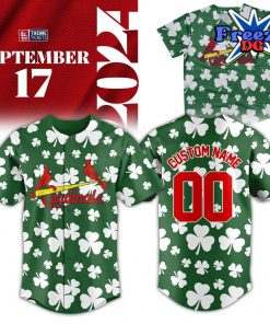 St. Louis Cardinals Halfway to St. Patricks Baseball Jersey