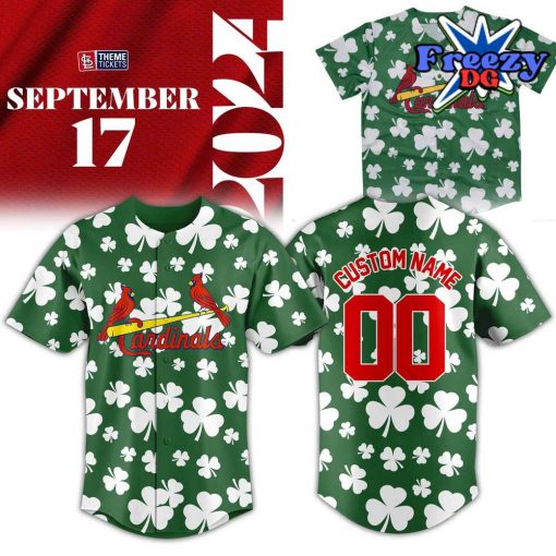 St. Louis Cardinals Halfway to St. Patricks Baseball Jersey