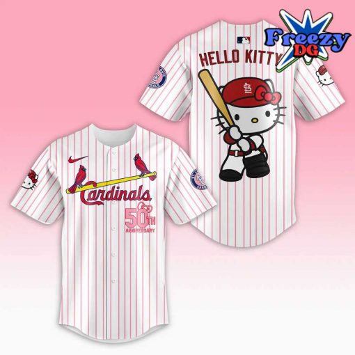 St. Louis Cardinals Hello Kitty 50th Anniversary Baseball Jersey