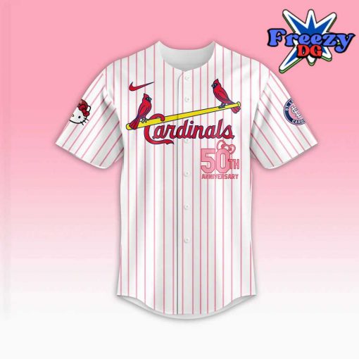 St. Louis Cardinals Hello Kitty 50th Anniversary Baseball Jersey