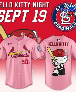 St. Louis Cardinals x Hello Kitty 50th Anniversary Baseball Jersey