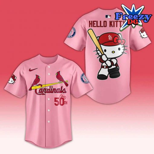 St. Louis Cardinals x Hello Kitty 50th Anniversary Baseball Jersey