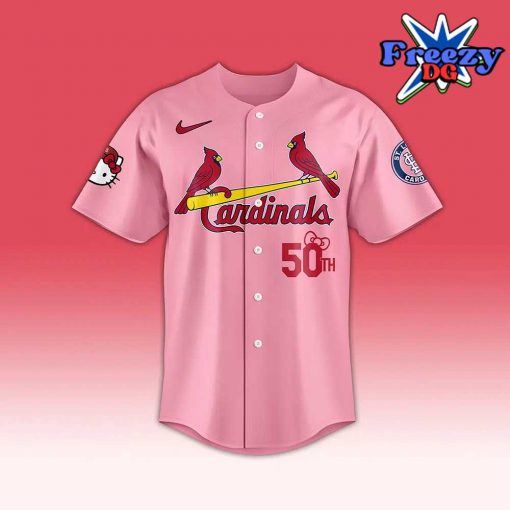 St. Louis Cardinals x Hello Kitty 50th Anniversary Baseball Jersey