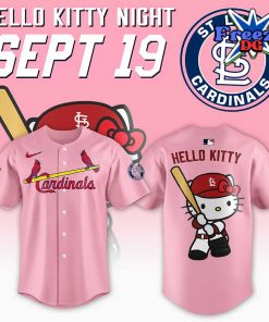 St. Louis Cardinals x Hello Kitty Night 2024 Pink Baseball Jersey