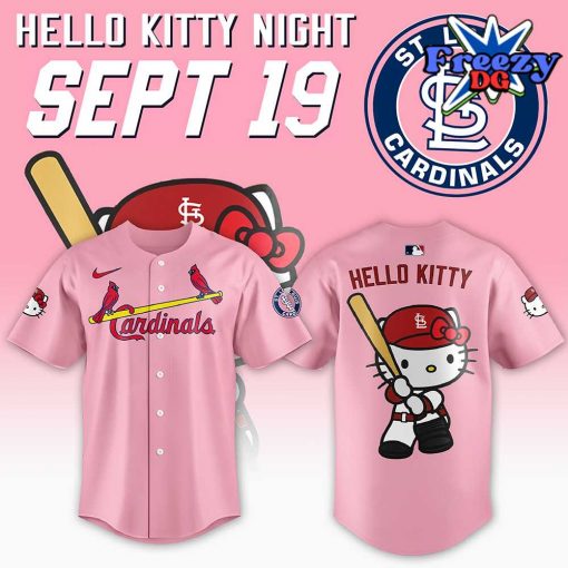 St. Louis Cardinals x Hello Kitty Night 2024 Pink Baseball Jersey