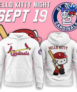 St. Louis Cardinals x Hello Kitty Night 2024 White Hoodie