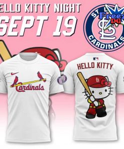 St. Louis Cardinals x Hello Kitty Night 2024 White T-Shirt