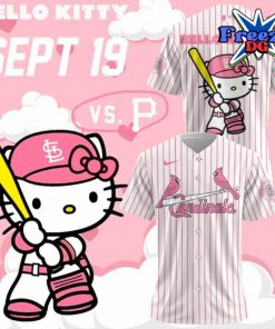 St. Louis Cardinals x Hello Kitty Night Pastel Baseball Jersey