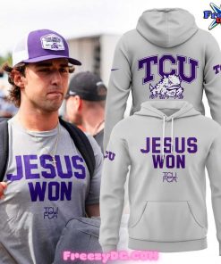 TCU Horned Frogs Jesus Won Football Hoodie