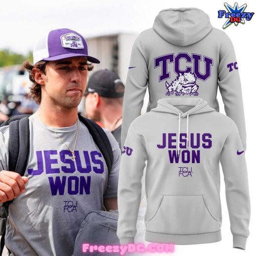 TCU Horned Frogs Jesus Won Football Hoodie