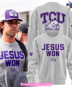 TCU Horned Frogs Jesus Won Football Sweatshirt